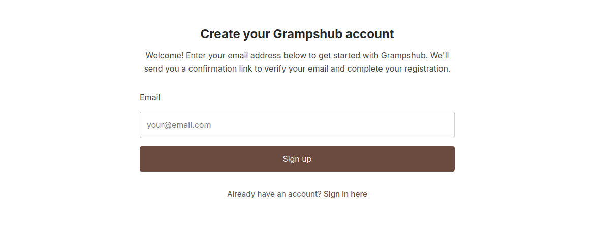 Streamlined Registration Workflow on Grampshub